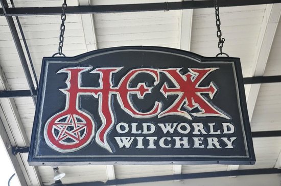 Hex Old World Witchery Hanging Business Sign